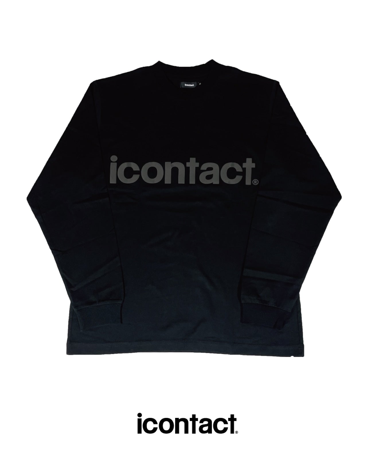 BIG LOGO LONG SLEEVE T-SHIRT -Black×Black-