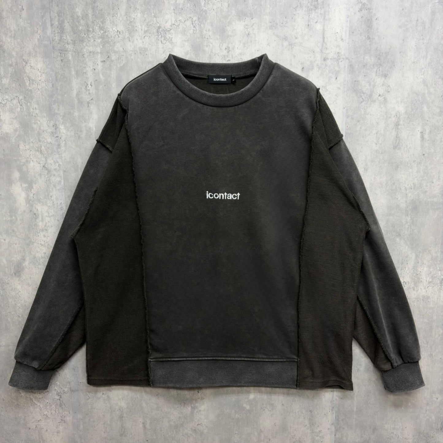 Basic Logo Remake Switch Crew Sweat -Smoke-