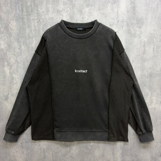 Basic Logo Remake Switch Crew Sweat -Smoke-