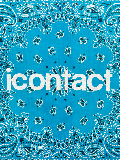 BASIC LOGO BANDANNA -Turquoise Blue-