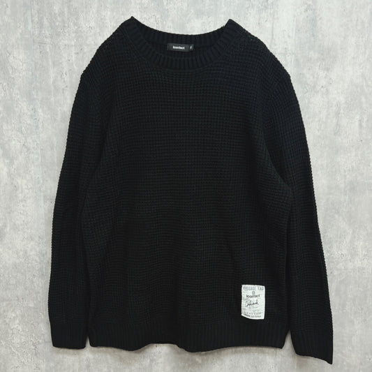 Knit Sweater -Black-