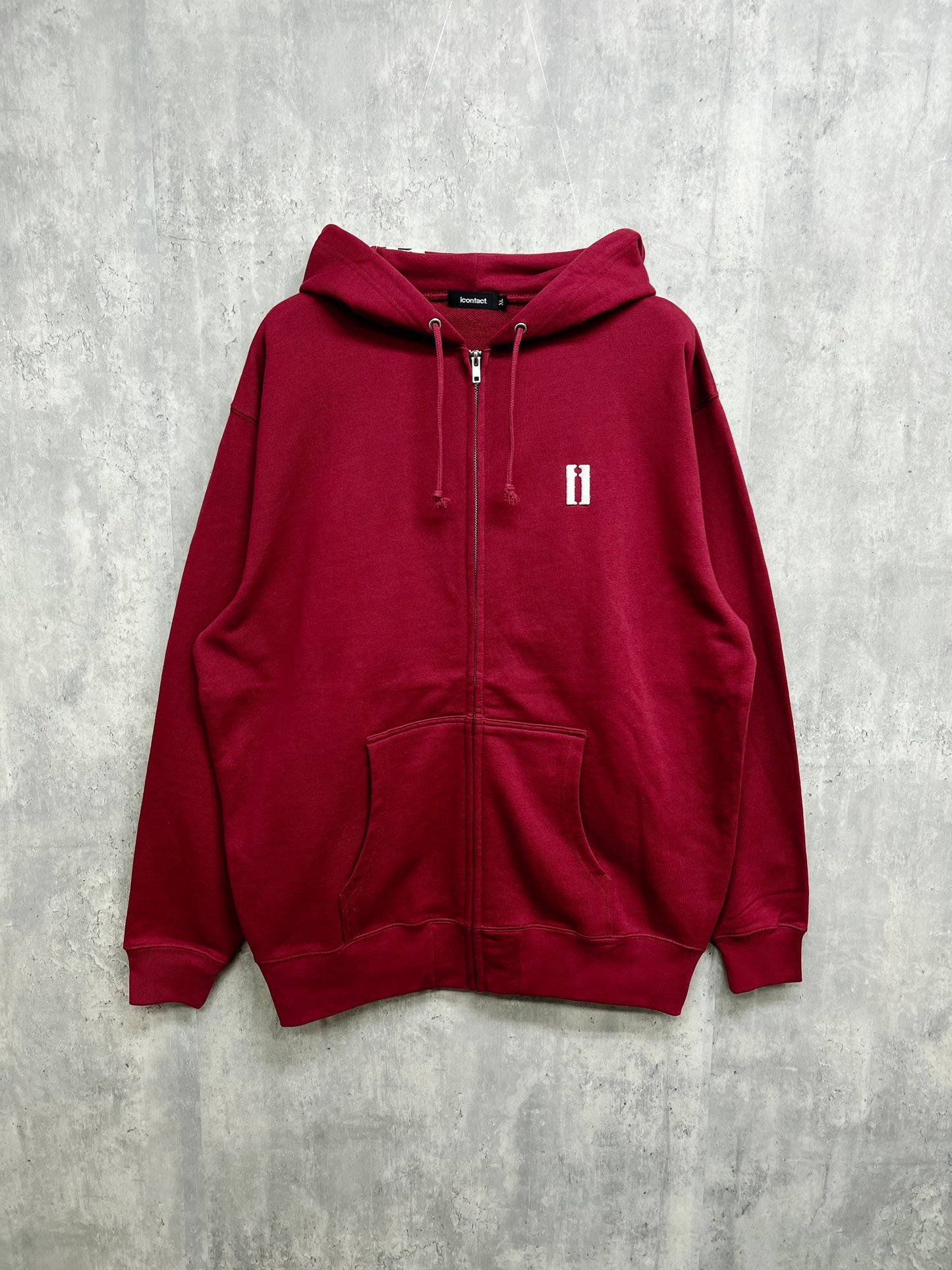 Lazor 3D Logo Zip Hoodie -Burgundy-