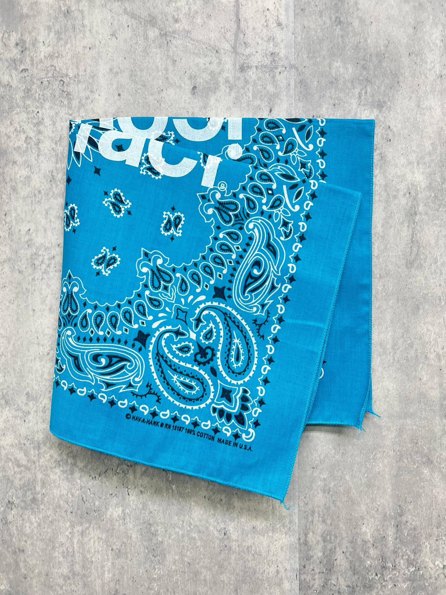 BASIC LOGO BANDANNA -Turquoise Blue-