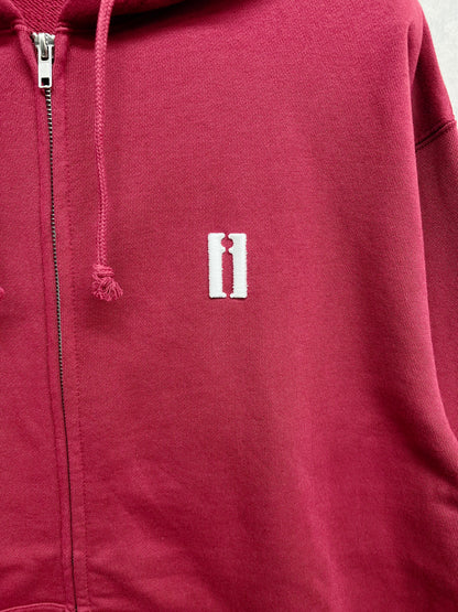 Lazor 3D Logo Zip Hoodie -Burgundy-