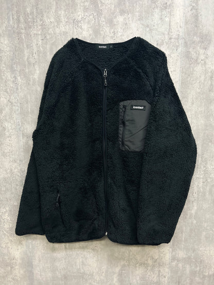 Small Box Logo Fleece Jacket -Black-