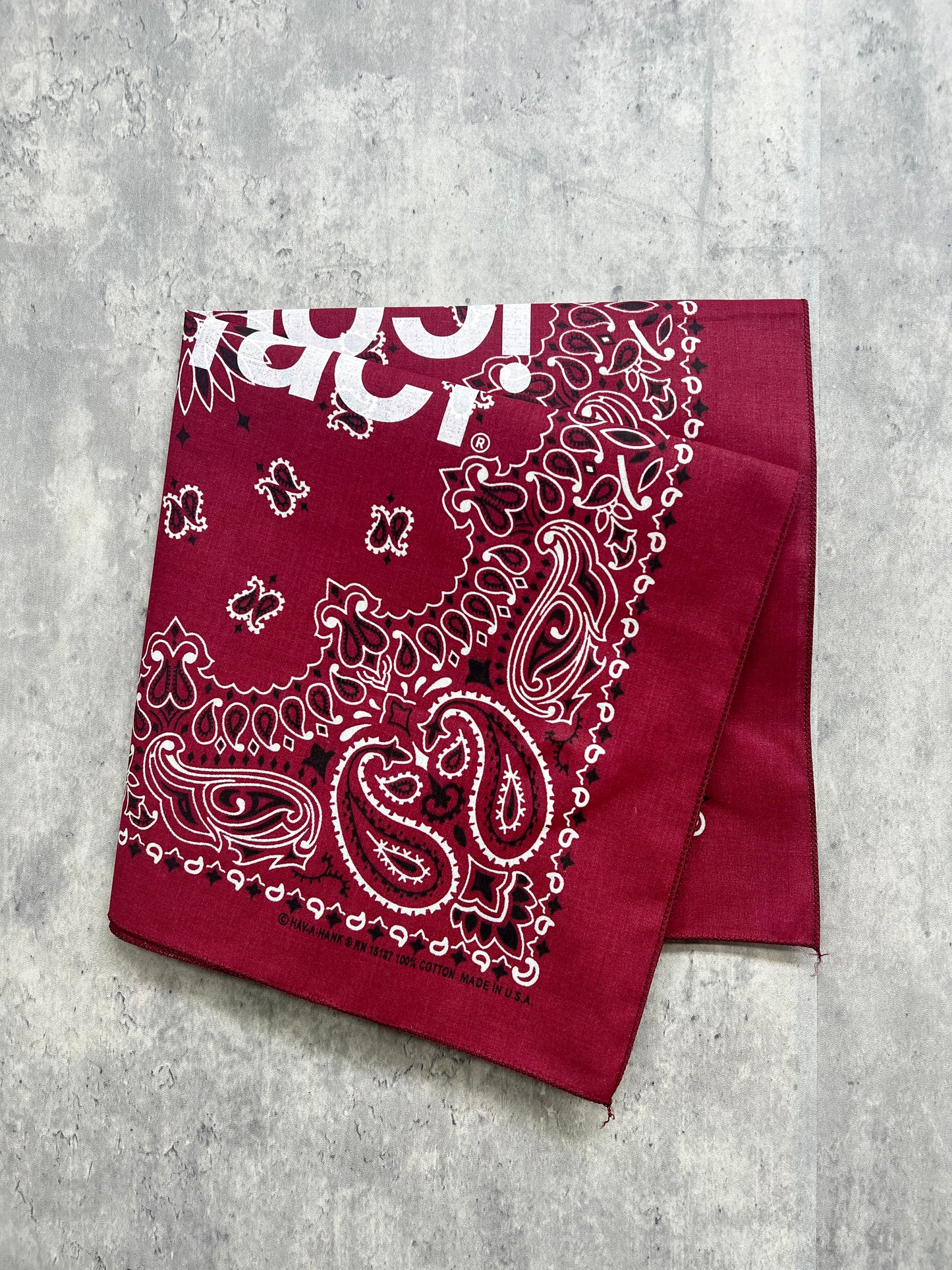 BASIC LOGO BANDANNA -Burgundy-